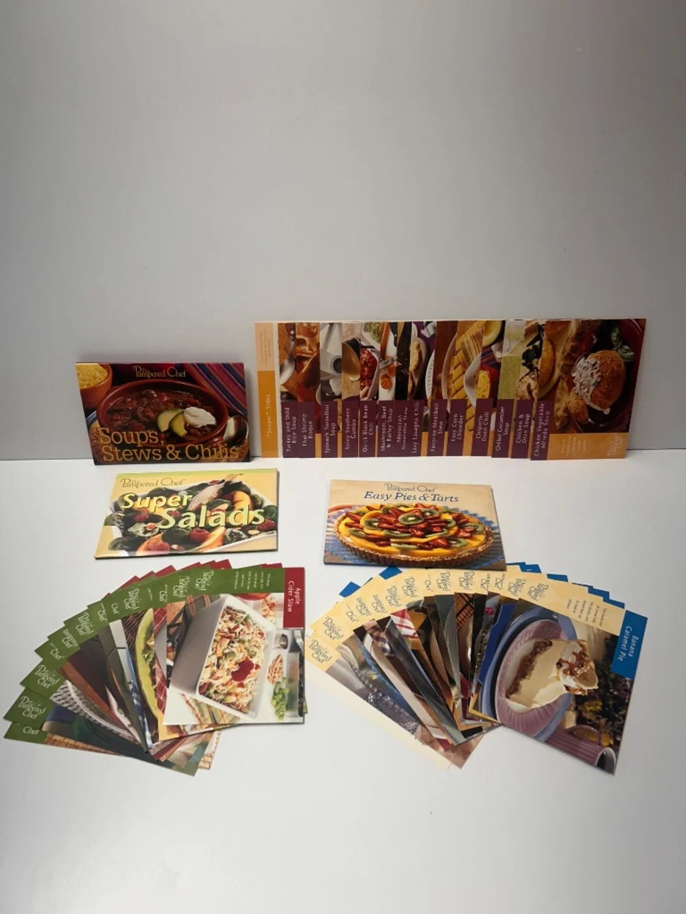 Pampered Chef Season's Best Recipe Collection Lot 16 Booklets Sleeve Box & More